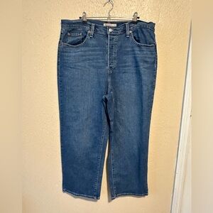 Levi’s Ribcage Straight Ankle Jeans Size 16W Button Fly‎